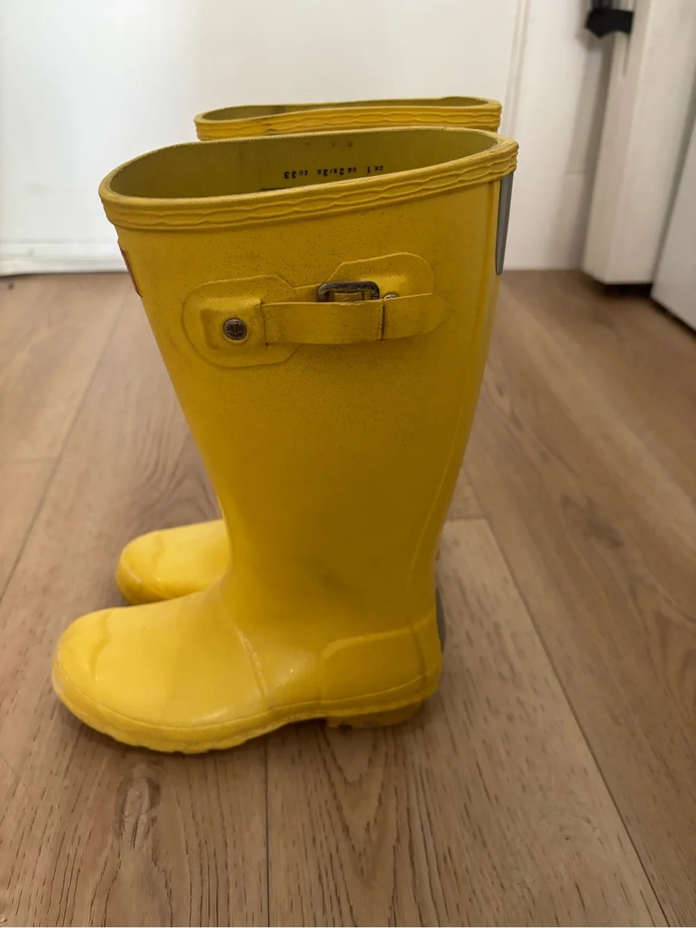Hunter Kids Bright Yellow Tall Rain Boots